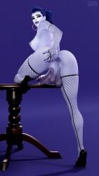 1futa 3d 3d_(artwork) 3d_model 3d_render anus armpits ass balls ballsack big_penis blue_body blue_hair blue_skin breasts butt earrings erect_futa erect_penis erection fishnets futa_only futanari gtmtr huge_balls huge_cock large_penis looking_at_viewer mirror nipples nyl_widowmaker one_finger_selfie_challenge overwatch overwatch_2 penis ponytail pose self_upload sitting smiling_at_viewer stockings tied_hair uncircumcised widowmaker