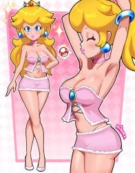 princess peach from mario (series) by wiluma