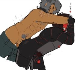 2boys 2d adamation_inc. adamationz anal anal_penetration anal_sex color colored from_behind gay gay_anal gay_domination gay_sex gijinka grey_hair hard_nipples humanized idk_what_to_tag_it inanimate_insanity knife_(ii) male male/male male_penetrated male_penetrating male_penetrating_male mephone4s_(ii) motion_lines nipple_piercing object_show object_shows penetration piercings pubic_hair self_harm_scars sex tremble_lines white_background yaoi