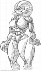 1girls aw_shucks beat_banger big_breasts big_thighs breasts crazy crazy_eyes crazy_female crazy_smile curvy curvy_body curvy_female curvy_figure disheveled disheveled_hair female female_focus female_only gardevoir garfieldreal12 jeffy's_infinite_irida meme monochrome muscular muscular_anthro muscular_arms muscular_female muscular_legs pokemon pokemon_(species) reference saw saw_hand shucks smile smiling smiling_at_viewer smirk sml_movie:_jeffys_endless_aethos! solo thick thick_legs thick_thighs thighs whiteboardfox