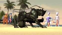 aceydrgn animal_genitalia animal_penis anthro balls beach big_balls big_penis blade_wolf charizard detailed_background equine_genitalia equine_penis femboy generation_1_pokemon generation_2_pokemon generation_6_pokemon genital_piercing genitals greninja group huge_balls huge_cock humanoid humanoid_genitalia humanoid_penis hyper konami legendary_pokemon lugia machine male metal_gear metal_gear_rising:_revengeance mewtwo nintendo penis piercing platinumgames pokemon pokemon_(species) robot robot_feral