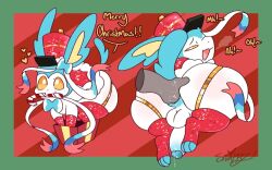 2024 anal anal_fingering ass before_and_after big_butt bodily_fluids bow_tie box christmas clothing container digital_drawing_(artwork) digital_media_(artwork) duo eeveelution feral feral_penetrated fingering footwear generation_6_pokemon genital_fluids glistening glistening_clothing glistening_footwear glistening_socks hat headgear headwear heart_symbol holidays in_box in_container leaking_precum looking_at_viewer looking_back looking_pleasured male male_feral male_focus male_penetrated moan narrowed_eyes nintendo onomatopoeia penetration pokemon pokemon_(species) precum present_box raised_tail rear_view red_clothing ribbons_(anatomy) shako shiny_pokemon snazzle_snapp socks sound_effects steamy_breath straps sylveon tail text toeless_footwear yellow_eyes