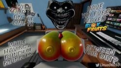 1boy 1girls 3d animated blox_fruits breasts dialogue english_text joke_art linus06050 mango mango_(character) meme nipples paizuri penis pov roblox robloxian shitpost source_request straight tagme text troll_face trollge video