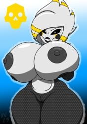 1girls belyasnikov big_breasts breasts busty child_bearing_hips curvy curvy_figure enormous_breasts female female_only giant_breasts gigantic_breasts grabbing_own_breast hell-marie_(glitchy519) holding_own_breast huge_breasts hyper_breasts large_breasts massive_breasts thick_thighs thighs thunder_thighs voluptuous voluptuous_female wide_hips