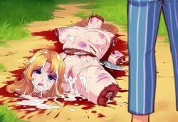 ai ai_generated eroguro fnf fnf_mod fnf_mods friday_night_funkin friday_night_funkin_mod gore guro lesbian_correction lesbian_to_straight murder murdered novel novelai ryona senpai_(friday_night_funkin) torture