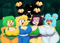 3barts ami_bandicoot big_breasts coco_bandicoot crash_(series) english_text isabella_bandicoot liz_bandicoot megumi_bandicoot wide_hips