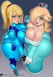 ai_generated ass big_ass big_breasts big_butt big_hips big_thighs booty breasts_to_breasts butt cleavage curvaceous curvaceous_body curvaceous_female curvaceous_figure curves curvy curvy_body curvy_female curvy_figure cute cute_face dumptruck_ass dumptruck_butt female female_only gigantic_ass gigantic_breasts gigantic_hips hips huge_ass huge_breasts large_ass large_breasts large_hips large_thighs lubbasdump massive_ass massive_breasts metroid midriff patreon princess princess_rosalina royalty samus_aran side_by_side thighs wide_hips zero_suit_samus