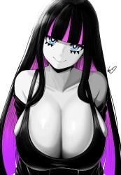 1girls big_breasts huge_breasts large_breasts looking_at_viewer lughost panty_&_stocking_with_garterbelt stocking_anarchy