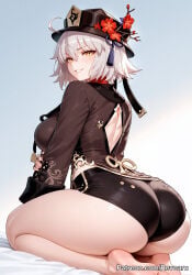 1girl ai_generated big_breasts fate/grand_order fate_(series) female jeanne_alter jeanne_d'arc_alter_(fate) mature_female revoaru silver_hair thick_thighs thighs