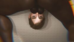 3d balls balls_deep bed bedroom brown_hair dark-skinned_male dark_skin ellie_(the_last_of_us) ellie_williams female interracial interracial_sex light-skinned_female light_skin male muscular muscular_male naughty_dog oral oral_sex skull_fucking taikakettu the_last_of_us the_last_of_us_2 twitter_link twitter_username unseen_male_face