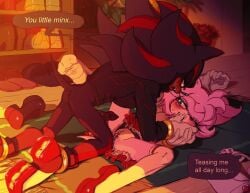 amy_rose shadow_the_hedgehog vinnie_(thornonarose)