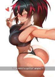 1girls absurd_res ass breasts english_text female female_focus female_only hi_res large_ass large_breasts light-skinned_female light_skin looking_at_viewer looking_back onepen solo text thick_thighs thighs white_background wide_hips zenless_zone_zero zhu_yuan