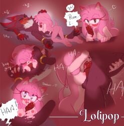 amy_rose shadow_the_hedgehog sonic_(series) sonic_the_hedgehog_(series) vinnie_(thornonarose)