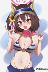 1girls 2d 2d_(artwork) 2d_artwork animal_ear_fluff animal_ears asian asian_female asian_girl belly belly_button bikini bikini_top blue_archive blue_bikini blue_bikini_top blue_swimsuit blue_swimwear blush_face blush_lines blushing blushing_at_viewer blushing_female blushing_lines breasts brown-eyed_female brown-haired_female brown_eyes brown_hair cleavage collarbone cul82877514 digital digital_art digital_drawing digital_drawing_(artwork) digital_media digital_media_(artwork) drawing elbows exposed eyebrows_visible_through_hair female female_focus female_only fingers flower flower_hair_ornament flower_in_hair flower_on_head flushed flushed_face hair_between_eyes hair_ornament half_naked half_nude halo halterneck head_tilt izuna_(blue_archive) japanese japanese_female japanese_girl lean_figure looking_at_viewer medium_breasts medium_hair midriff naked naked_female naked_woman narrow_waist navel nude nude_female nudity one_side_up open_mouth open_mouth_smile parted_lips partially_undressed pink_halo portrait posing posing_for_the_viewer posing_naked posing_nude semi_nude shoulders slender_body slender_waist slim_female slim_waist smile smiley_face smiling smiling_at_viewer solo standing string_bikini swimsuit swimwear tied_hair tilted_head tongue upper_body