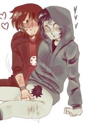cry_of_fear cuntboy cuntboy/male fingering fingering_partner gay hearts looking_at_partner oc oc_x_canon pubic_hair scars scars_on_arm scars_on_thighs self_harm_scars self_insert simon_henriksson sitting sweating white_background