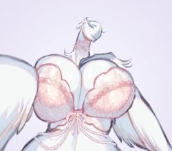 1girls anthro big_breasts bird bird_girl breasts_bigger_than_head huge_breasts large_breasts toufucoo