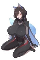 big_breasts breasts cleavage female furry huge_breasts kurowanjjyang nicole_(foxnick12) tagme thick_thighs wide_hips
