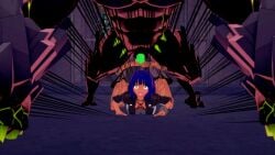 ahegao ahegao_face anal anal_rape clothed clothed_female clothed_sex ethereal_(zenless_zone_zero) giant_male horsecock koikatsu koikatsu_(medium) mordred23 purple_eyes purple_hair raped_by_enemy raped_by_monster raped_female stretched_anus tanned tanned_male tanned_skin yrya_(mordred23)