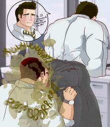fart fart_fetish farting farting_in_face farting_on_another farting_on_face farts gay kinkhero mrbolo office office_clothing office_sex original_character