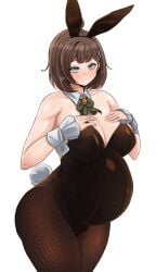 bbambi bunny_ears bunny_girl bunnysuit fishnets hod_(library_of_ruina) huge_belly huge_breasts library_of_ruina pregnant project_moon
