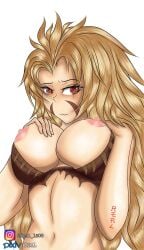 big_breasts blonde_hair bra_removed brown_eyes light-skinned_female masha_(mobile_legends) mobile_legends mobile_legends:_bang_bang real_1208 showing_breasts