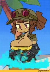 animated breasts gameoverse gif glitch_productions kit_(gameoverse) kit_bodega large_breasts loop piggyz_07