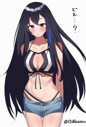 1girls 2d 2d_(artwork) 2d_artwork :o adult adult_female arm_behind_back arms_behind_back background bare_arms bare_belly bare_chest bare_legs bare_midriff bare_navel bare_shoulders bare_skin bare_thighs belly belly_button bikini bikini_bottom bikini_top black-haired_female black_bikini black_bikini_bottom black_bikini_top black_hair black_swimsuit black_swimwear blank_background blue-haired_female blue_hair blush_face blushing blushing_at_viewer blushing_female breasts busty busty_female busty_girl cleavage collarbone cul82877514 curvaceous curvaceous_body curvaceous_female curvaceous_figure curvaceous_hips curvy curvy_body curvy_female curvy_figure curvy_hips dark_hair digital digital_art digital_drawing digital_drawing_(artwork) digital_media digital_media_(artwork) drawing exposed_arms exposed_belly exposed_chest exposed_legs exposed_midriff exposed_navel exposed_shoulders exposed_skin exposed_thighs female female_focus female_only flushed flushed_face hair_between_eyes halterneck hand_behind_back hands_behind_back hourglass_figure ichinose_uruha jean_shorts large_breasts lean_figure long_hair looking_at_viewer mature mature_female mature_woman midriff monotone_background multicolored_hair narrow_waist navel one_color_background open_mouth parted_lips plain_background portrait purple-eyed_female purple_eyes shoulders slender_body slender_waist slim_female slim_waist solid_color_background solo split-color_hair standing string_bikini swimsuit swimwear thighs tongue two-tone_hair two_tone_hair upper_body virtual_youtuber vspo! vtuber vtuberfanart white_background wide_hips woman youtuber youtuber_girl