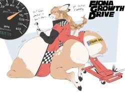 big_ass big_breasts breast_expansion breasts bubble_butt cellulite cleavage dullvivid fiona_fawnbags_(dullvivid) gigantic_breasts huge_ass huge_breasts hyper_ass hyper_breasts nipples race_queen tagme thick_thighs wide_hips