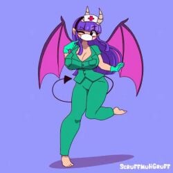 1girls 2020 2022 5_fingers 5_toes animated animated_gif ass beige_skin belly big_breasts big_wings black_eyes black_tail blush blush_stickers breasts caucasian caucasian_female cleavage closed_eyes clothed clothed_female clothes clothing demon demon_girl demon_horns demon_humanoid demon_tail demon_wings demoness eyelashes eyes eyes_open face_mask facemask female female_only fingers full_body gif girl gloves hair hips horns human humanoid large_breasts legs light-skinned_female light_skin long_hair long_legs long_tail looking_at_viewer looking_away loop magic magic_user magical_girl magician no_bra no_dialogue no_humans no_shoes nude_female nurse nurse_cap nurse_clothing nurse_hat nurse_headwear nurse_outfit nurse_uniform oc one_eye_closed one_eye_open original_character purple_hair scruffmuhgruff simple_background skin smile smiling solo solo_female succubus succubus_horns succubus_wings surgeon surgical_mask tail text thick_thighs thighs toes tongue tongue_out watermark white_body white_skin wings wink winking winking_at_viewer
