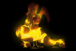 big_ass clash_(series) clash_of_clans clash_royale lava lava_creature lava_hound_(clash_royale) mommy mrdickinsock stretching yoga