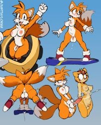 2_tails 2futas 2tails ass ass_focus casual_nudity cum cumming erect_penis erection flaccid flaccid_penis flustered fox futa_only futanari in_car justtaylor leaking_precum masturbating masturbation sonic_(series) sonic_superstars sonic_the_hedgehog_(series) sungazer_(lizard) tails tails_the_fox trip_the_sungazer unerect watching_masturbation