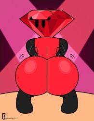 bealmmaker bfdi big_ass object_shows rear_view ruby_(bfdi) spotlight twerking