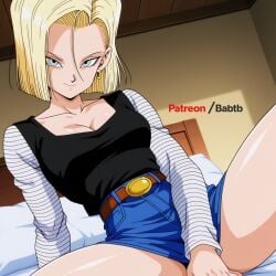 1girls after_sex ai_generated android android_18 anus ass babtb big_ass big_breasts blonde_hair blue_eyes blush breasts clothed cum dragon_ball dragon_ball_super dragon_ball_z female hetero_sex hi_res long_hair looking_at_viewer mammal nipples pussy smile smiling straight thick_thighs uncensored wide_hips