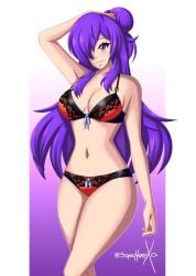 2d artist_name breasts clothing female female_only fire_emblem fire_emblem_warriors:_three_hopes light-skinned_female light_skin looking_at_viewer matching_underwear nintendo pale-skinned_female pale_skin shez_(female)_(fire_emblem) shez_(fire_emblem) solo sonicheroxd watermark