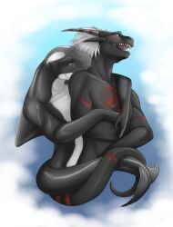 dragon gaiasangel hug intertwined_tails orca toumal