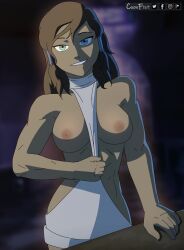 1girls animated avatar_legends big_breasts blue_eyes dark-skinned_female dark_skin dress female fully_approved_video korra long_hair mp4 muscular muscular_female nightclub nipples no_sound shorter_than_30_seconds shorter_than_one_minute solo the_avatar the_legend_of_korra video water_tribe