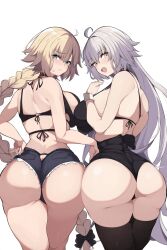 2girls ai_generated ass-to-ass big_ass fate/grand_order fate_(series) goldencum34 jeanne_alter jeanne_d'arc_(fate)