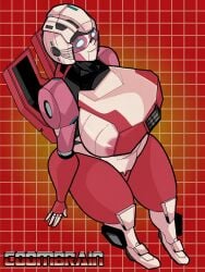 1girls arcee arcee_(rotb) areola_slip artist_name autobot autobot_insignia big_breasts busty coombrain15 female female_autobots female_only giant_breasts huge_breasts robot robot_girl solo tagme thick_thighs transformers transformers_rise_of_the_beasts