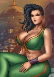 1girls ass big_ass big_breasts brazilian brazilian_female breasts capcom dark-skinned_female dark_skin flowerxl hi_res laura_matsuda street_fighter street_fighter_iii street_fighter_iii:_3rd_strike street_fighter_iii_(series) street_fighter_v tagme thick_thighs