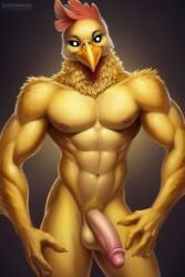 1boy 1male ai_generated anthro anthro_on_anthro anthro_only big_penis chicken critters_(poppy_playtime) frosting.ai furry_only gallus gallus_(genus) kickinchicken kickinchicken_(poppy_playtime) male male_only muscular muscular_male no_humans penis penis_out poppy_playtime poppy_playtime_(chapter_3) sex simple_background simple_shading smiling_critters solo solo_focus solo_male tagme yellow_body yellow_fur yellow_skin