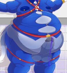 blue_body blueberry blueberry_inflation expansion fat fat_ass fat_fur femboy fur furry furry_only inflation male_only overweight tail unusual_cum weight_gain wolf