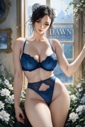 ai_generated cameltoe chun-li fighter highleg lingerie pale_skin street