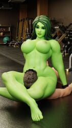 1boy 1girls 3d abs big_breasts big_thighs blender breasts domination feet female female_abs femdom fingerless_gloves fortnite gloves green-skinned_female green_body green_eyes green_hair green_skin gym headscissor huge_breasts huge_thighs illustration large_breasts marvel marvel_comics muscle muscle_girl muscles muscular muscular_female nipples nodrazid nude nude_female she-hulk she-hulk_(fortnite) she_hulk sitting_on_face sitting_on_person size_difference strong_woman tagme taller_female taller_girl thick_thighs thighs toned_female unseen_male_face