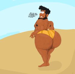 1boy animehikaridesu big_ass big_butt hadji hairy huge_ass huge_butt jellystone_(hbo_max) male male_only solo solo_male voluptuous_male