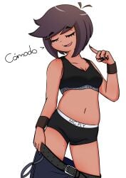 black_underwear brown_hair brown_skin calvin_klein casey_valenblair chubby latina redbromer_(artist) underwear