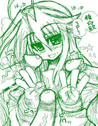 female human lucky_star male monochrome penis sketch straight