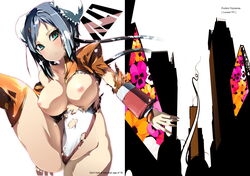 1girls arcana_heart asano_shimon breasts clothes female huge_breasts mei-fang solo torn_clothes