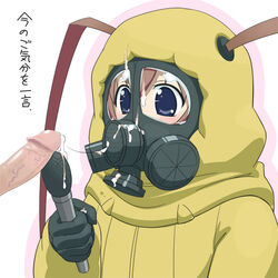 cum gakuen_utopia_manabi_straight gakuen_utopia_manabi_straight! gas_mask manabi_straight microphone odori_momoha penis safe_sex translated what youkan