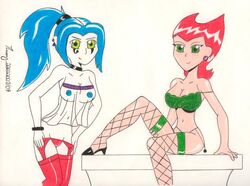 danny_phantom ember_mclain heels high_heels legwear lingerie penelope_spectra underwear