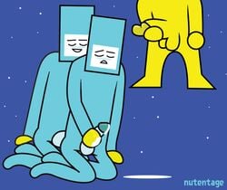 cum handjob rhythm_heaven rhythm_tengoku space_dancers_(rhythm_tengoku) space_gramps_(rhythm_tengoku) tagme yaoi